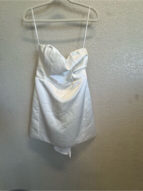 Lulu's White Satin Mini Dress